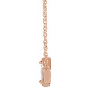 14K Rose 1/6 CT Natural Diamond Geometric 18" Necklace - BN & CO JEWELRY