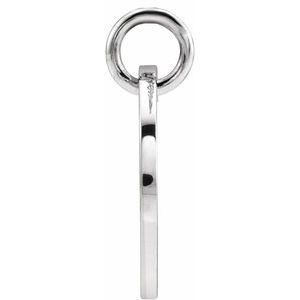 Sterling Silver Initial I 10 mm Disc Pendant - BN & CO JEWELRY