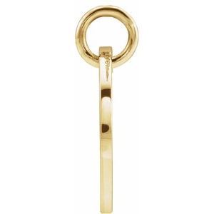 14K Yellow Initial Z 10 mm Disc Pendant - BN & CO JEWELRY