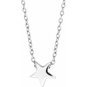 Sterling Silver Star 16-18" Necklace - BN & CO JEWELRY