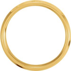 14K Yellow/White 6 mm Beveled-Edge Band Size 10.5 - BN & CO JEWELRY