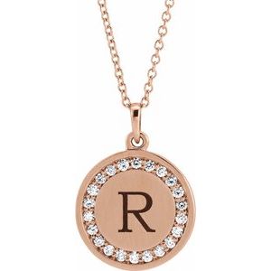 14K Rose 1/5 CTW Diamond Engravable 16-18" Necklace - BN & CO JEWELRY