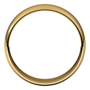 14K Yellow 6 mm Half Round Light Band Size 18 - BN & CO JEWELRY