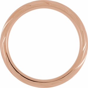 14K Rose 6 mm Grooved Band Size 10 - BN & CO JEWELRY