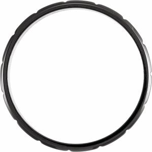 Black PVD Titanium 6 mm Grooved Band Size 13.5 - BN & CO JEWELRY