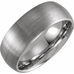 Tungsten 8 mm Domed Band Size 7 with Satin Finish - BN & CO JEWELRY