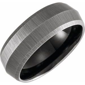 Tungsten 8 mm Knife Edge Band Size 11 with Satin Finish - BN & CO JEWELRY