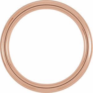 18K Rose Gold PVD Tungsten 6 mm Beveled-Edge Band Size 13 with Satin Finish - BN & CO JEWELRY