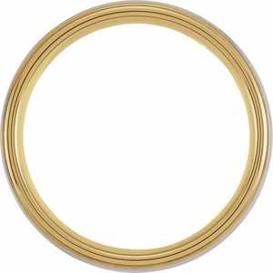 18K Yellow Gold PVD Tungsten 6 mm Flat Edge Band Size 13.5 - BN & CO JEWELRY