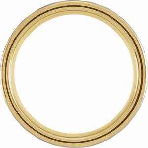 18K Yellow Gold PVD Tungsten 8 mm Grooved Band Size 11 with Hammer Finish - BN & CO JEWELRY