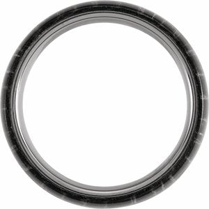 Tungsten 8 mm Domed Band with Zebra Wood Inlay Size 9.5 - BN & CO JEWELRY