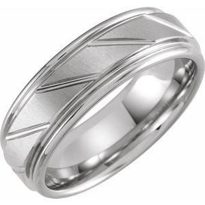 Tungsten 7 mm Grooved Band - BN & CO JEWELRY