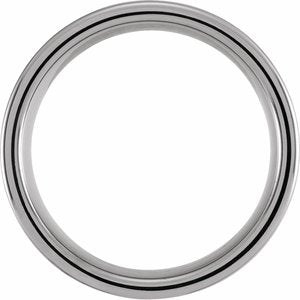 Tungsten 8 mm Grooved Band Size 9.5 with Hammer Finish - BN & CO JEWELRY
