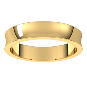 14K Yellow 4 mm Concave Light Band Size 8.5 - BN & CO JEWELRY
