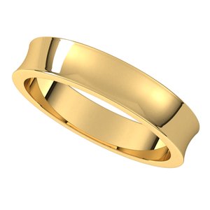 14K Yellow 4 mm Concave Light Band Size 8.5 - BN & CO JEWELRY