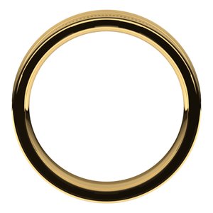 14K Yellow 5 mm Milgrain Concave with Edge Band Size 11 - BN & CO JEWELRY