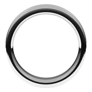 Continuum Sterling Silver 7 mm Milgrain Concave with Edge Band - BN & CO JEWELRY