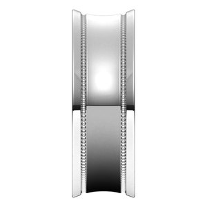 Continuum Sterling Silver 7 mm Milgrain Concave with Edge Band - BN & CO JEWELRY