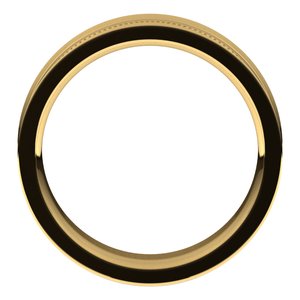 14K Yellow 6 mm Milgrain Concave with Edge Band Size 10 - BN & CO JEWELRY