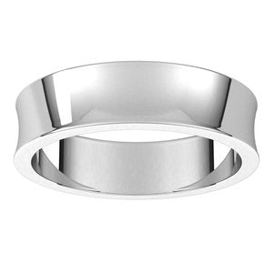 Platinum 5 mm Concave Light Band Size 9 - BN & CO JEWELRY