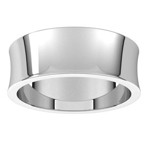 Sterling Silver 7 mm Concave Light Band - BN & CO JEWELRY