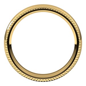 14K Yellow 4 mm Beaded Comfort-Fit Band Size 6 - BN & CO JEWELRY
