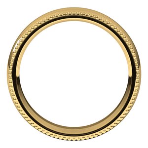 14K Yellow 5 mm Beaded Comfort-Fit Band Size 9.5 - BN & CO JEWELRY
