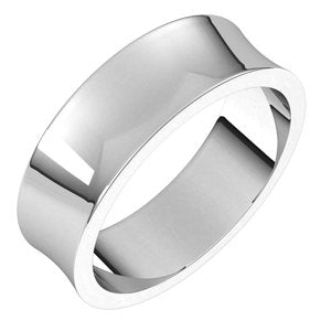 14K White 6 mm Concave Light Band Size 10 - BN & CO JEWELRY