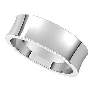 14K White 6 mm Concave Light Band Size 6 - BN & CO JEWELRY
