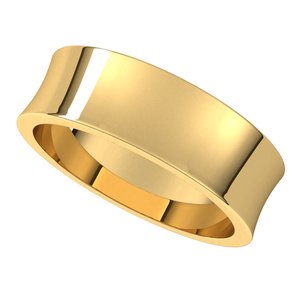 14K Yellow 6 mm Concave Light Band Size 9.5 - BN & CO JEWELRY