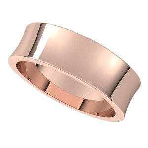 14K Rose 6 mm Concave Light Band Size 10 - BN & CO JEWELRY