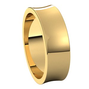 14K Yellow 6 mm Concave Light Band Size 8 - BN & CO JEWELRY