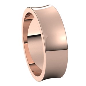 14K Rose 6 mm Concave Light Band Size 6.5 - BN & CO JEWELRY