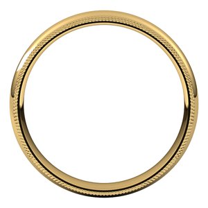 18K Yellow 4 mm Double Milgrain Half Round Comfort Fit Band Size 7 - BN & CO JEWELRY