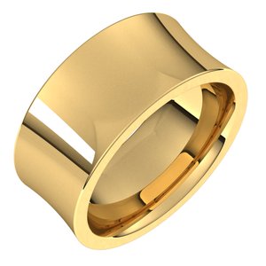 14K Yellow 9 mm Concave Comfort Fit Band Size 10 - BN & CO JEWELRY