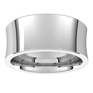 14K White 9 mm Concave Comfort Fit Band Size 9 - BN & CO JEWELRY