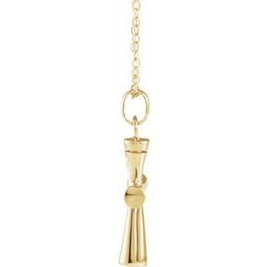 10K Yellow Cross Ash Holder Pendant - BN & CO JEWELRY