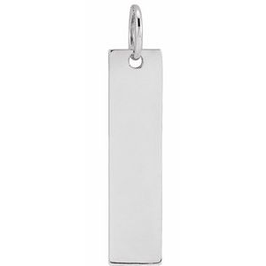 Sterling Silver 20x5 mm Engravable Bar Pendant - BN & CO JEWELRY