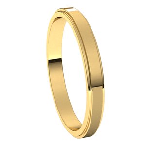 14K Yellow 2.5 mm Flat Edge Band Size 3.5 - BN & CO JEWELRY