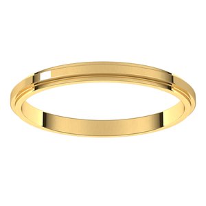 14K Yellow 2 mm Flat Edge Band Size 8 - BN & CO JEWELRY