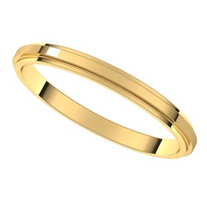 14K Yellow 2 mm Flat Edge Band Size 7 - BN & CO JEWELRY