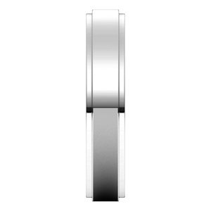 14K White 4 mm Flat Edge Band Size 10 - BN & CO JEWELRY