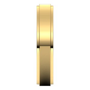 18K Yellow 4 mm Flat Edge Band Size 5 - BN & CO JEWELRY