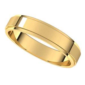 14K Yellow 4 mm Flat Edge Band Size 9 - BN & CO JEWELRY