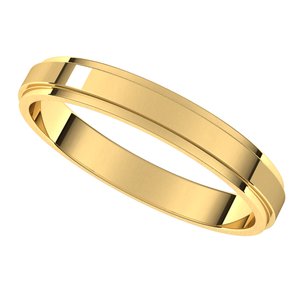 14K Yellow 3 mm Flat Edge Band Size 7.5 - BN & CO JEWELRY