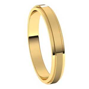 14K Yellow 3 mm Flat Edge Band Size 7.5 - BN & CO JEWELRY