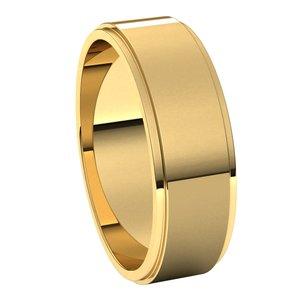 14K Yellow 6 mm Flat Edge Band Size 8 - BN & CO JEWELRY