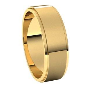 10K Yellow 6 mm Flat Edge Band Size 7.5 - BN & CO JEWELRY