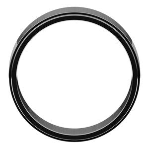 10K White 7 mm Flat Edge Band - BN & CO JEWELRY