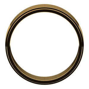 18K Yellow 7 mm Flat Edge Band - BN & CO JEWELRY